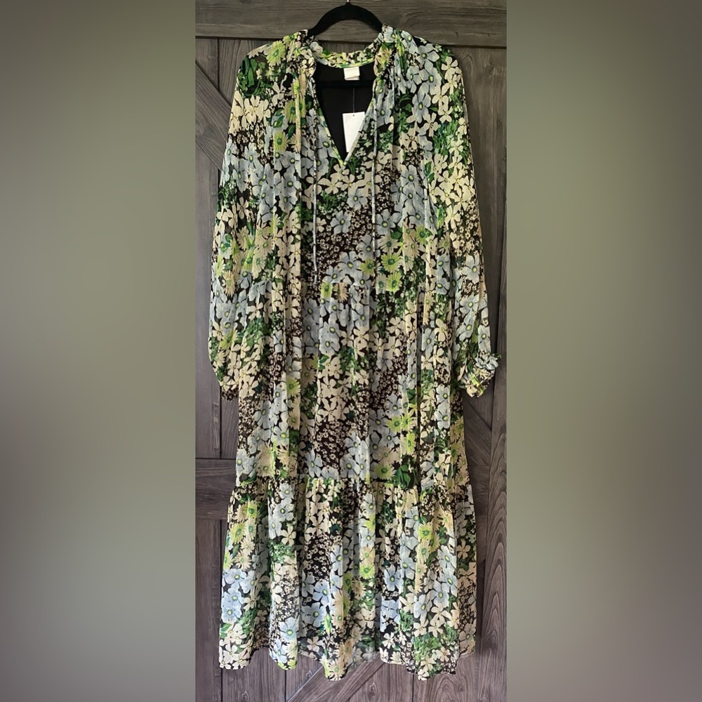 Multi coloured long sleeved H&M Floral print maxi, NWT, sz M